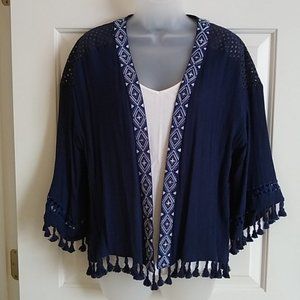 Miss Me Navy Kimono Large